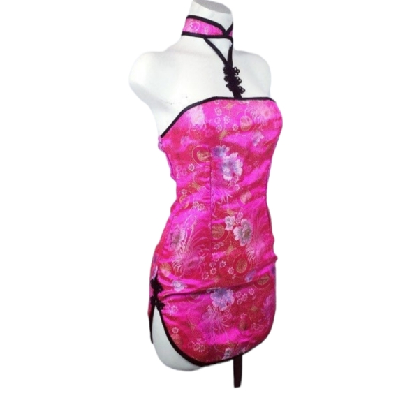 Dresses & Skirts - Sexy asian geisha club costume outfit fuschia pink Small